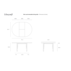 BOK EXTENDABLE TABLE - ROUND - 51''/70.5'' by Ethnicraft