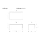 TABLE À DÎNER BOK - RECTANGLE 71'' x 35.5'' par Ethnicraft