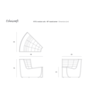 CANAPÉ N701 - MODULE D'ANGLE 45º par Ethnicraft