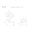 CANAPÉ N701 - MODULE D'ANGLE 45º par Ethnicraft