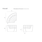 Canapé N701 en cuir Old Saddle - module d'angle par Ethnicraft