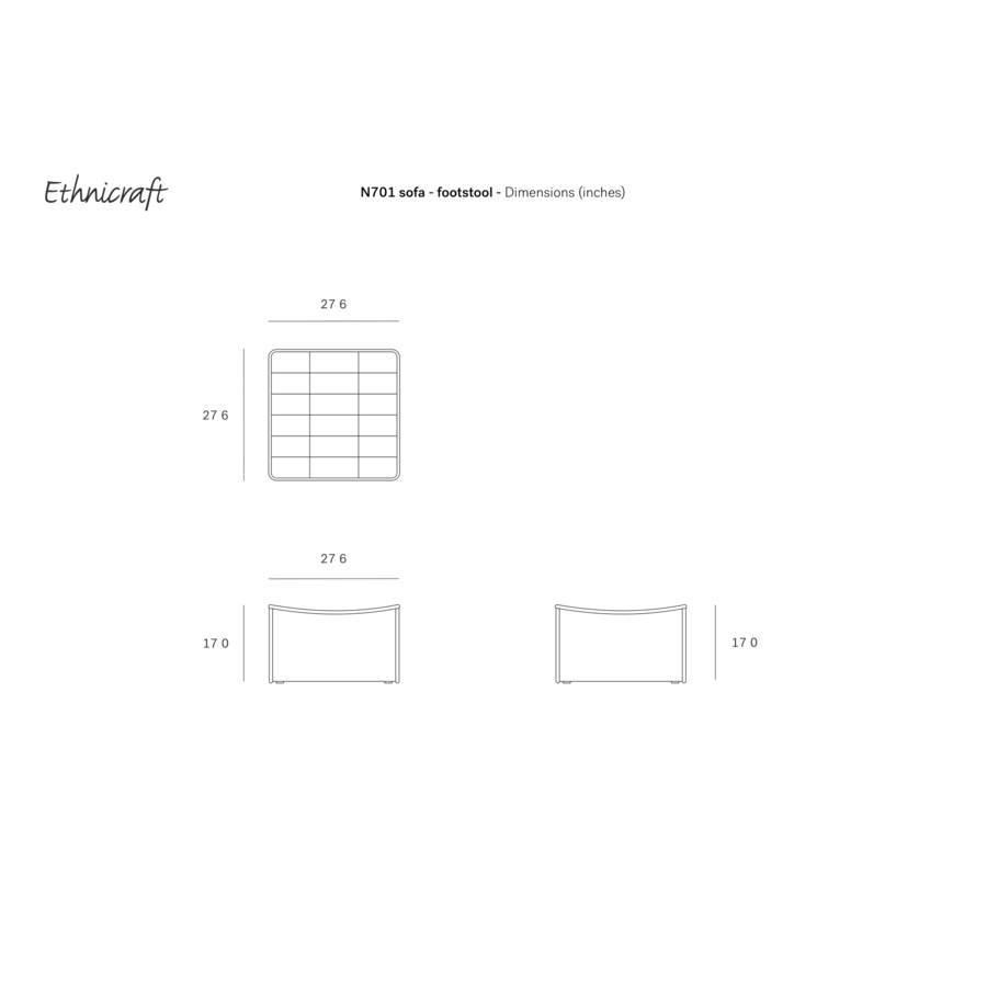 N701 ottoman by Ethnicraft