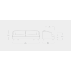 THALIA SOFA - LEATHER by Gus* Modern