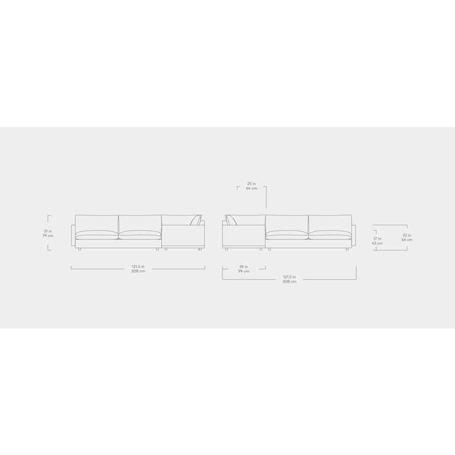 Bi-sectionnel Sola - cuir par Gus* Modern