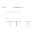TABLE À DÎNER TACET 94.5'' par Ethnicraft