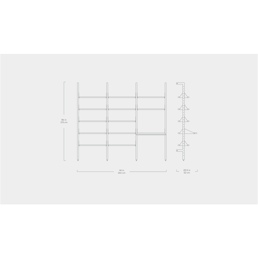 BRANCH 3 - DESK SHELVING UNIT by Gus* Modern