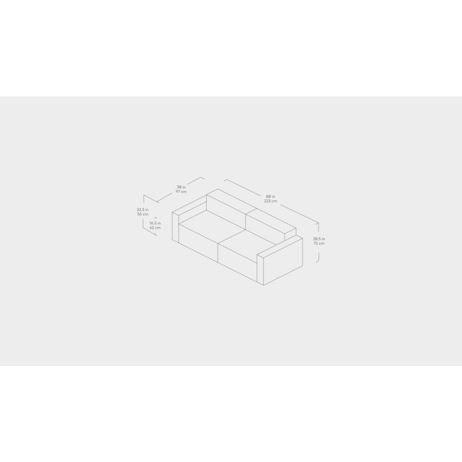 MIX canapé 2 places par Gus* Modern