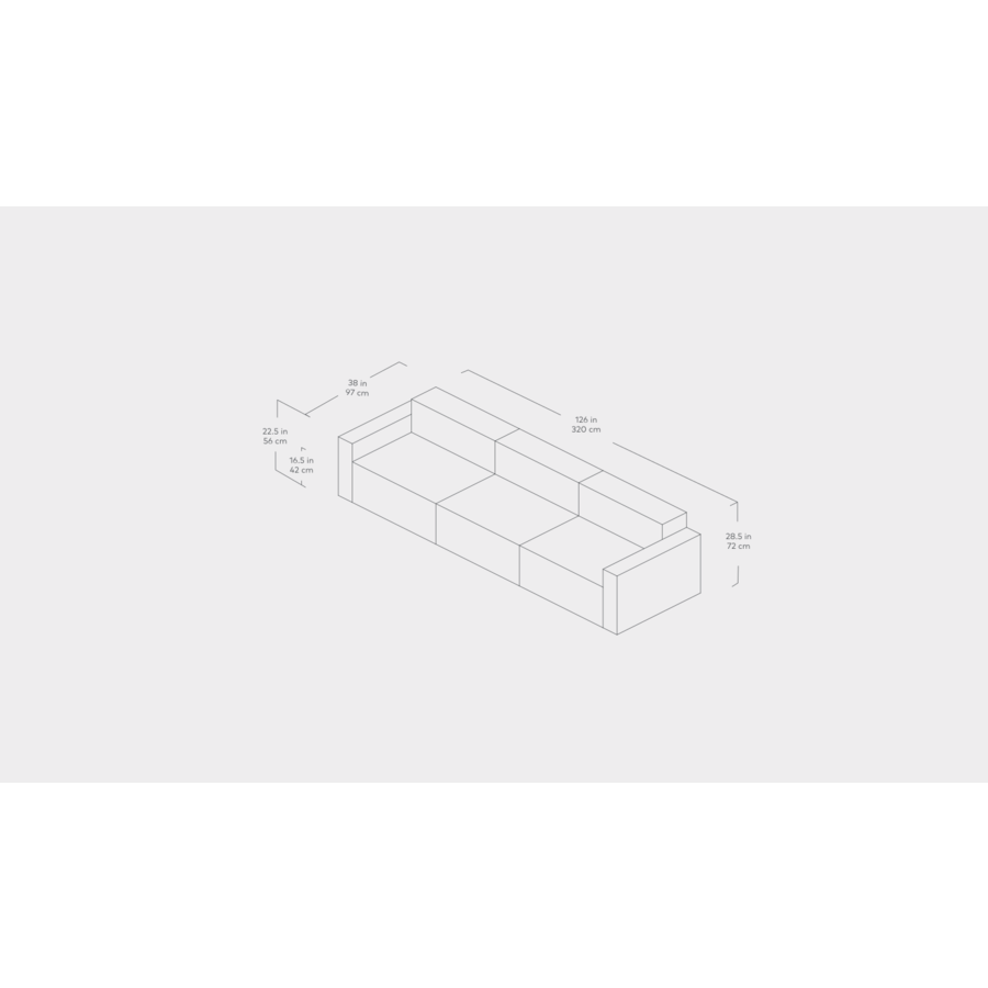 MIX sofa 3 seats by Gus* Modern