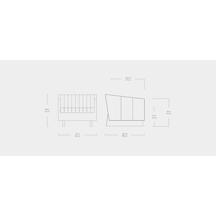 Wallace leather armchair by Gus* Modern