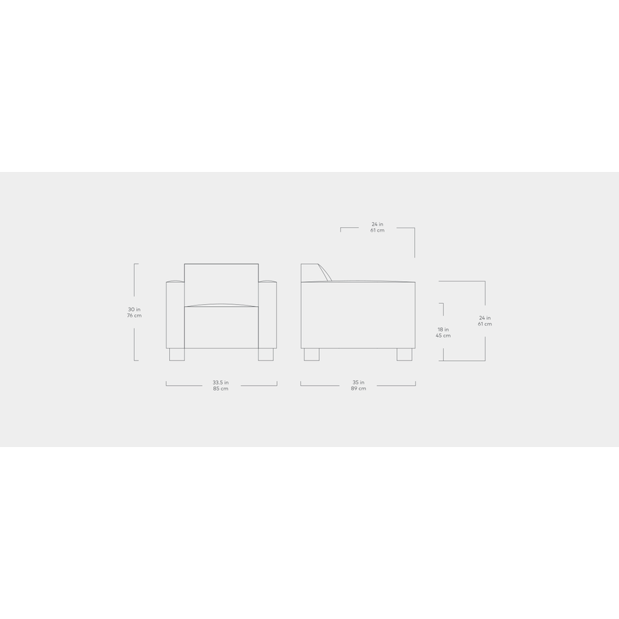 Cabot leather armchair by Gus* Modern