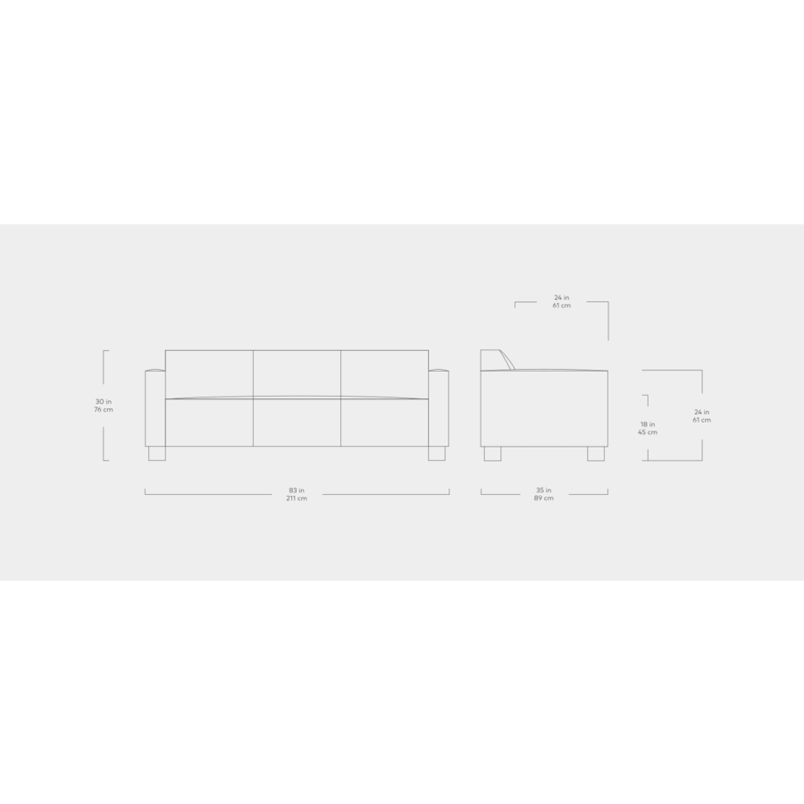 Canapé de cuir Cabot  par Gus* Modern