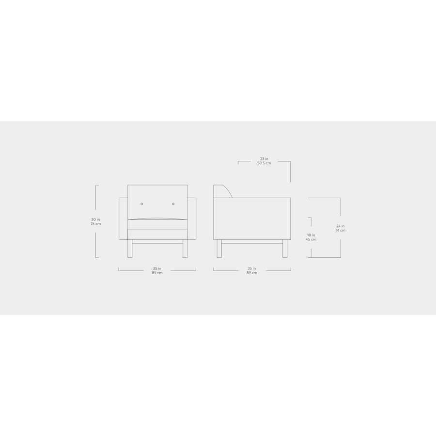 Embassy leather armchair by Gus* Modern