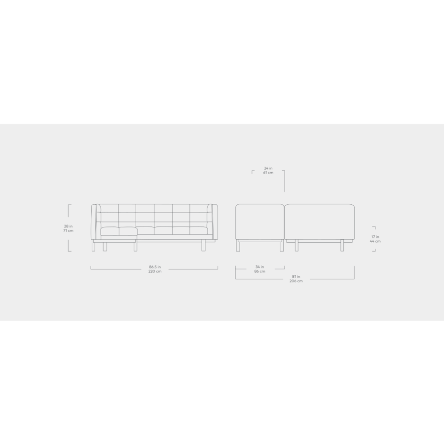 Mulholland bi-sectional by Gus* Modern