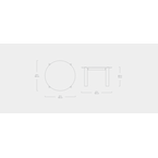 BANCROFT DINING TABLE - WHITE OAK - ROUND - 47'' by Gus* Modern