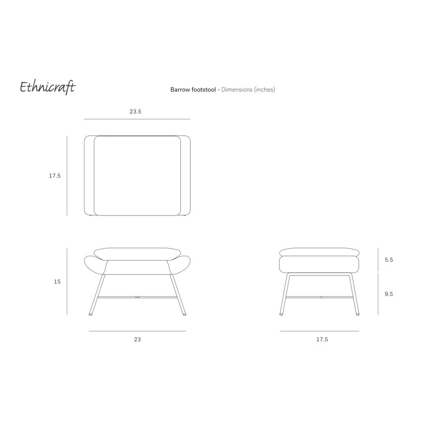 BARROW FOOTSTOOL by Ethnicraft
