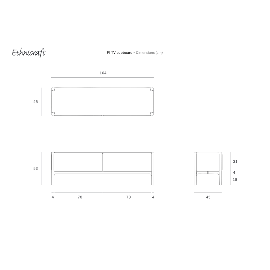 MEUBLE TV PI  64.5'' par Ethnicraft