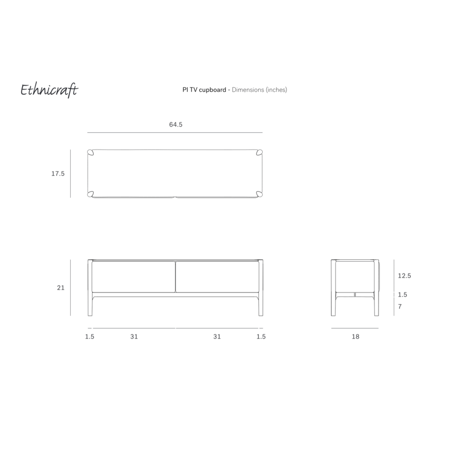 PI  CUPBOARD 64.5'' by Ethnicraft