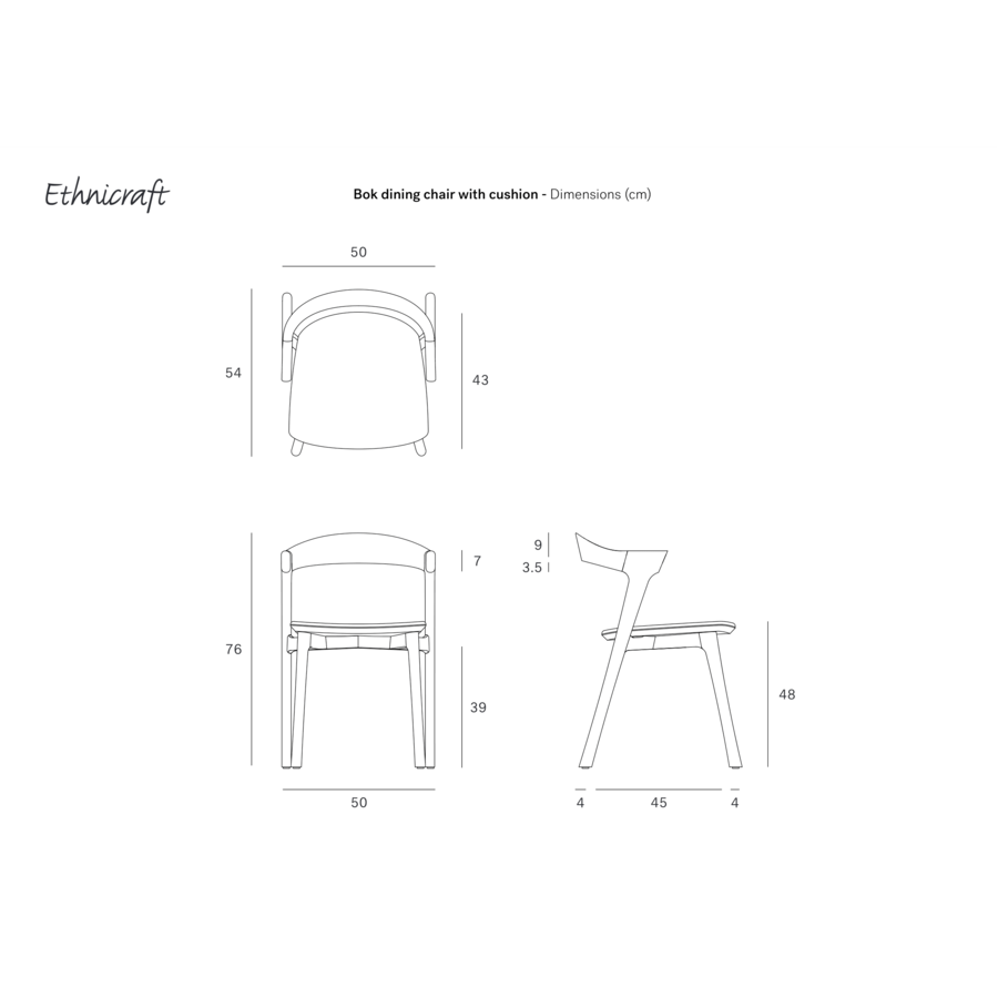 BOK CHAIR - VARNISHED OAK - BLACK - SOFT BLACK FABRIC by Ethnicraft