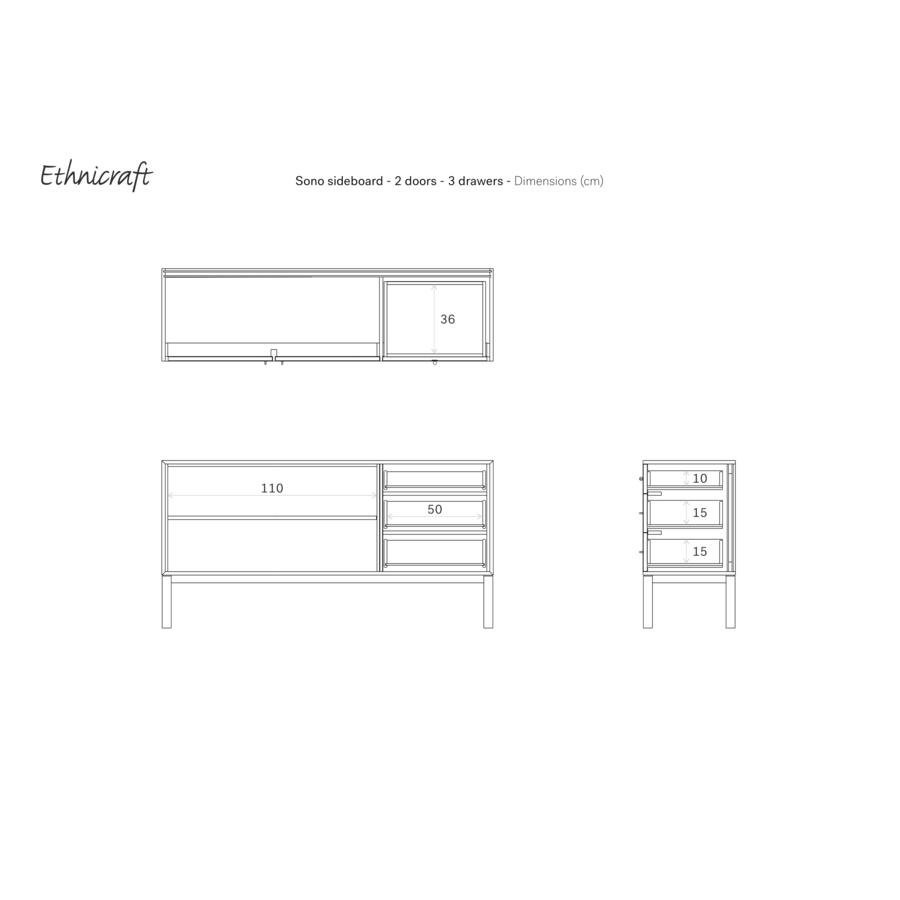 BUFFET SONO 68'' par Ethnicraft