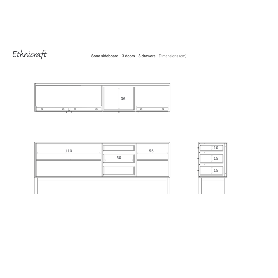 BUFFET SONO 90'' par Ethnicraft