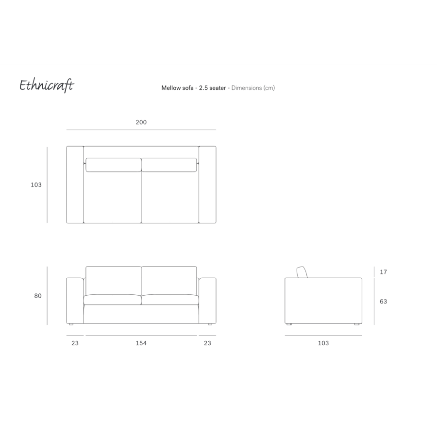 CANAPÉ MELLOW - 2.5 PERSONNES par Ethnicraft