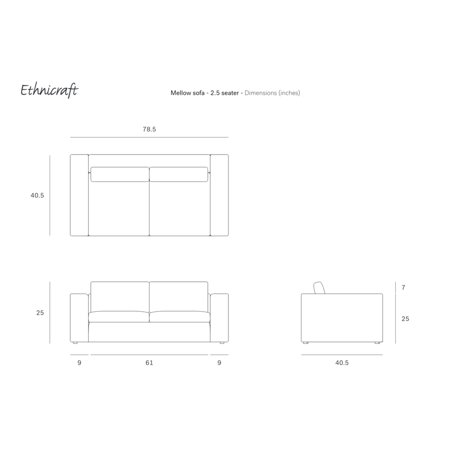 CANAPÉ MELLOW 2.5 SEATER by Ethnicraft