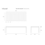 BOK OUTDOOR DINING TABLE - TEAK - RECTANGULAR 98.5'' x 39.5'' by Ethnicraft