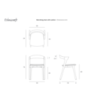 BOK CHAIR  - VARNISHED OAK - DARK BROWN FABRIC by Ethnicraft