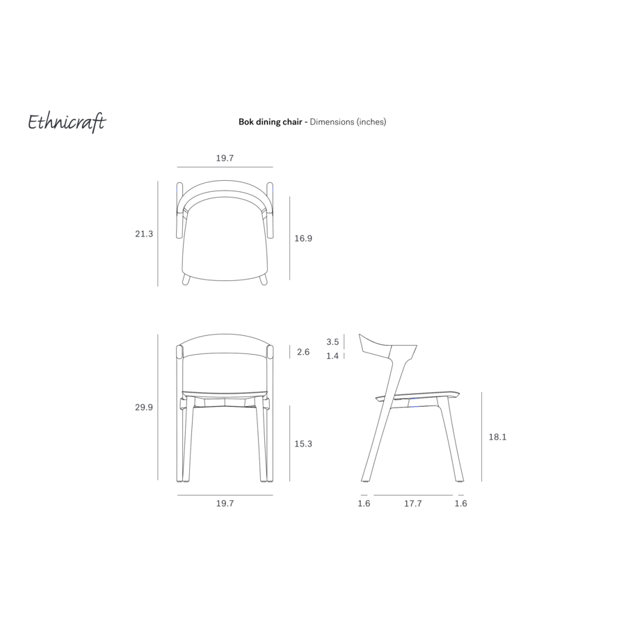 BOK CHAIR - TEAK by Ethnicraft