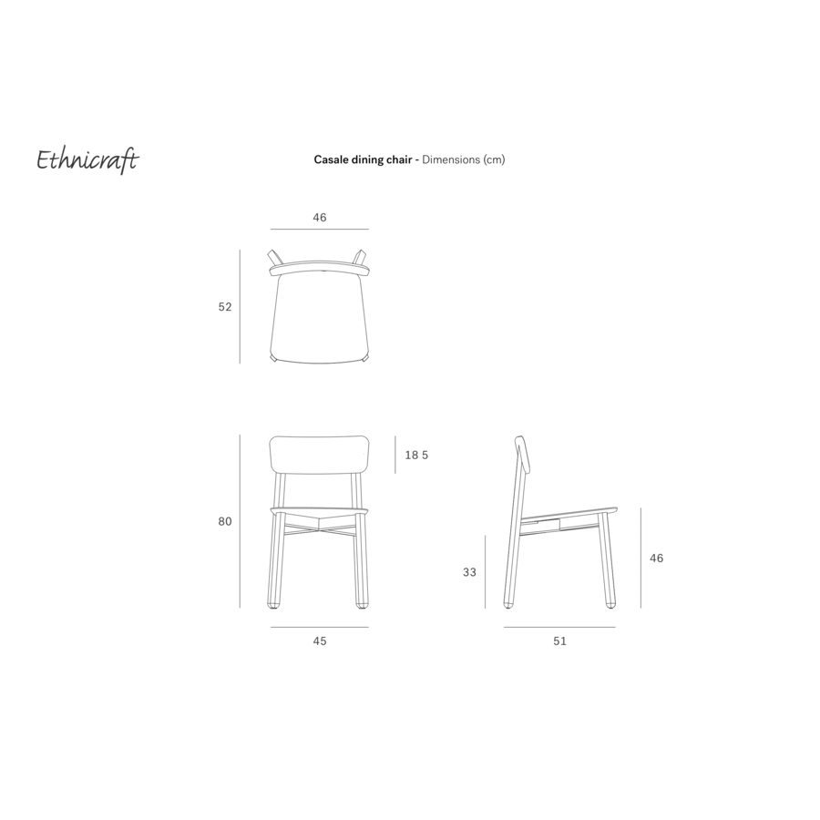 CHAISE CASALE - CHÊNE par Ethnicraft