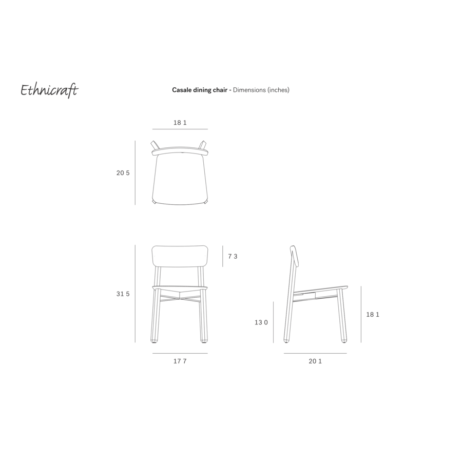 CHAISE CASALE - CHÊNE par Ethnicraft
