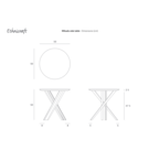 TABLE D'APPOINT MIKADO - CHÊNE - RONDE par Ethnicraft
