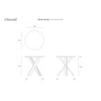 TABLE D'APPOINT MIKADO - CHÊNE - RONDE par Ethnicraft