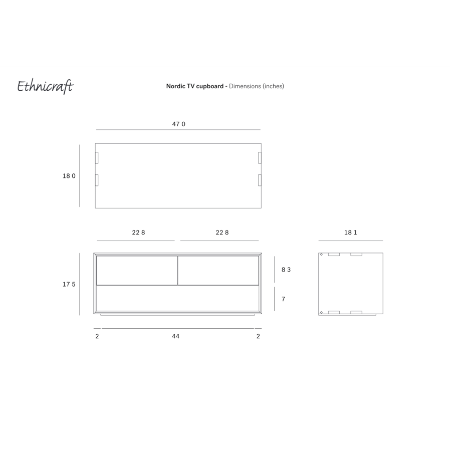 MEUBLE TV NORDIC 47.5'' par Ethnicraft