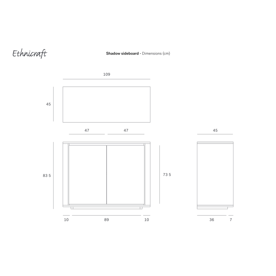 SHADOW SIDEBOARD 61.5'' by Ethnicraft
