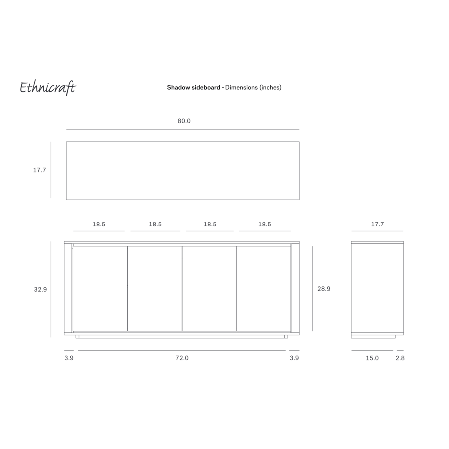 SHADOW SIDEBOARD 80'' by Ethnicraft