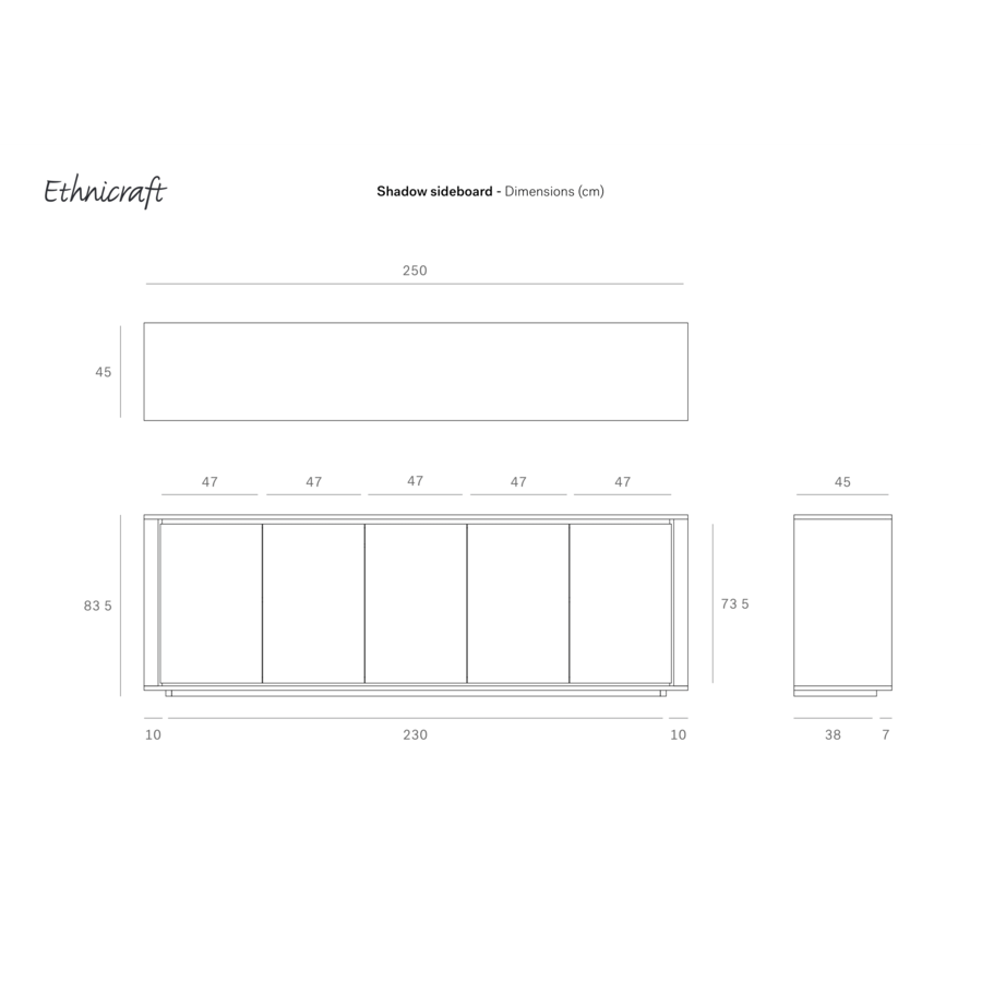 BUFFET SHADOW 98.5'' par Ethnicraft