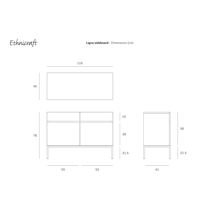 LIGNA SIDEBOARD 43.5'' by Ethnicraft