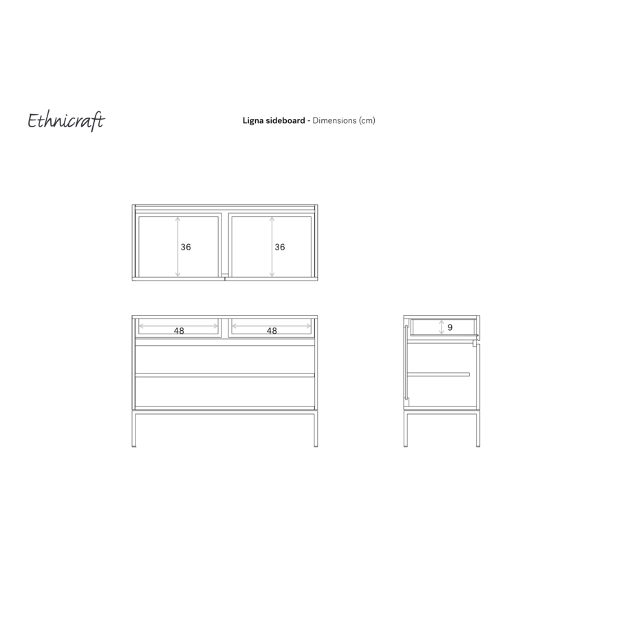 LIGNA SIDEBOARD 43.5'' by Ethnicraft