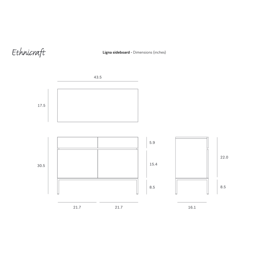 LIGNA SIDEBOARD 43.5'' by Ethnicraft