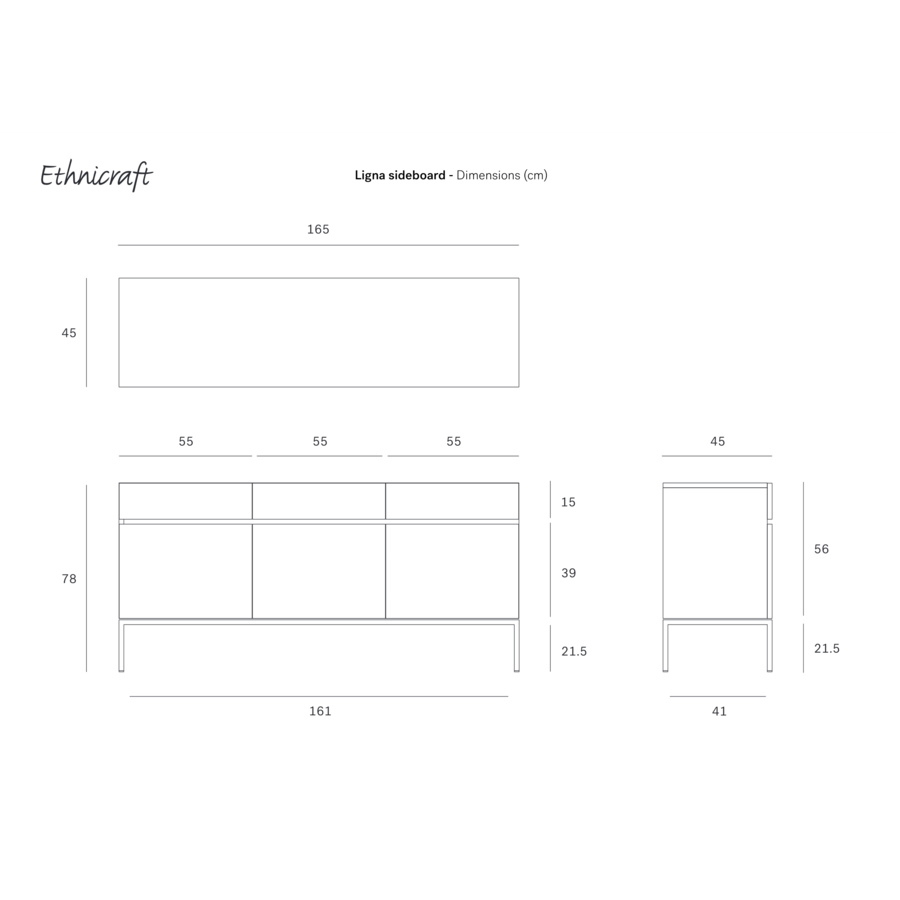 LIGNA SIDEBOARD 65'' by Ethnicraft
