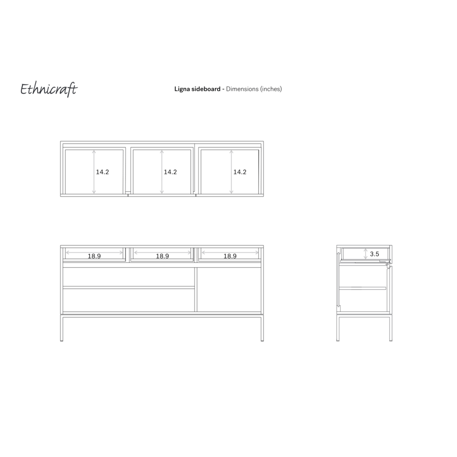 LIGNA SIDEBOARD 65'' by Ethnicraft