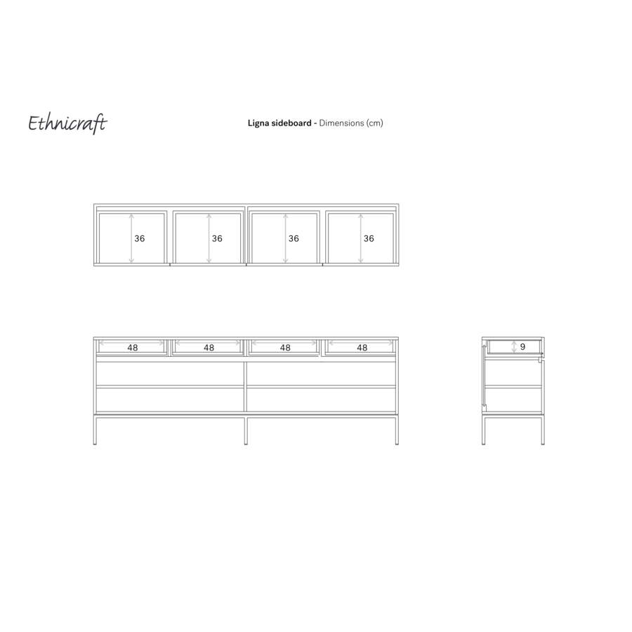 LIGNA SIDEBOARD 87'' by Ethnicraft