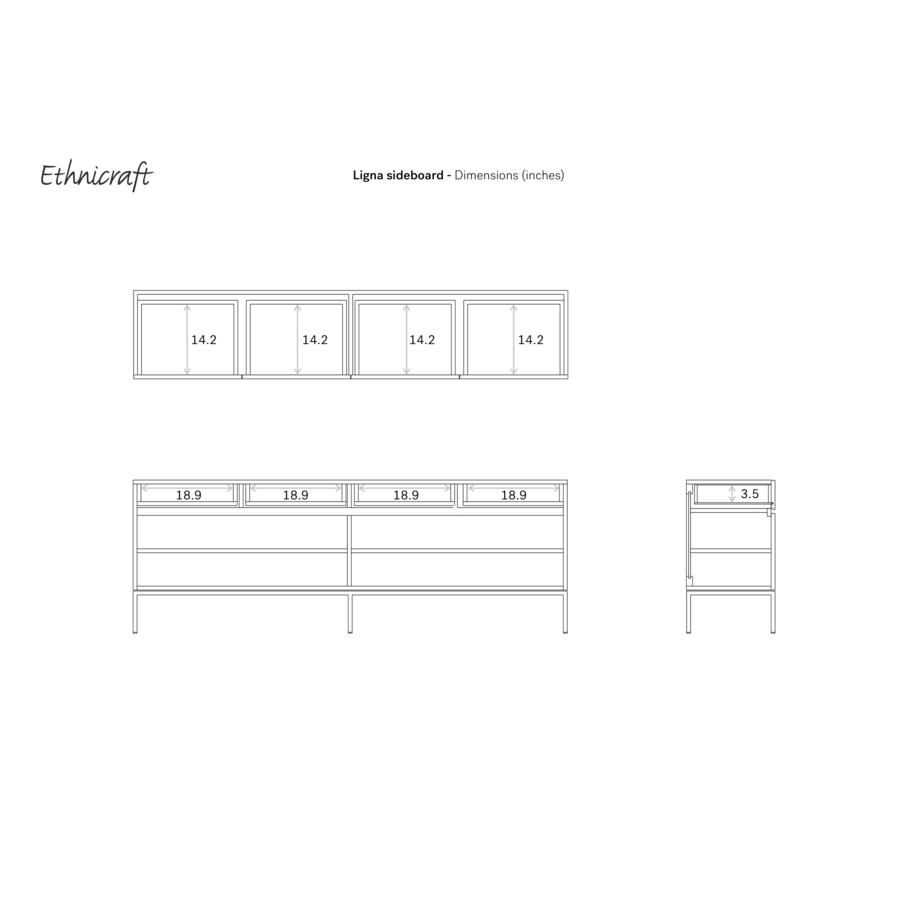 BUFFET LIGNA 87'' par Ethnicraft