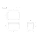 TABLE À DÎNER PI - RECTANGULAIRE - 55.5'' par Ethnicraft