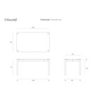 TABLE À DÎNER PI - RECTANGULAIRE - 63'' par Ethnicraft