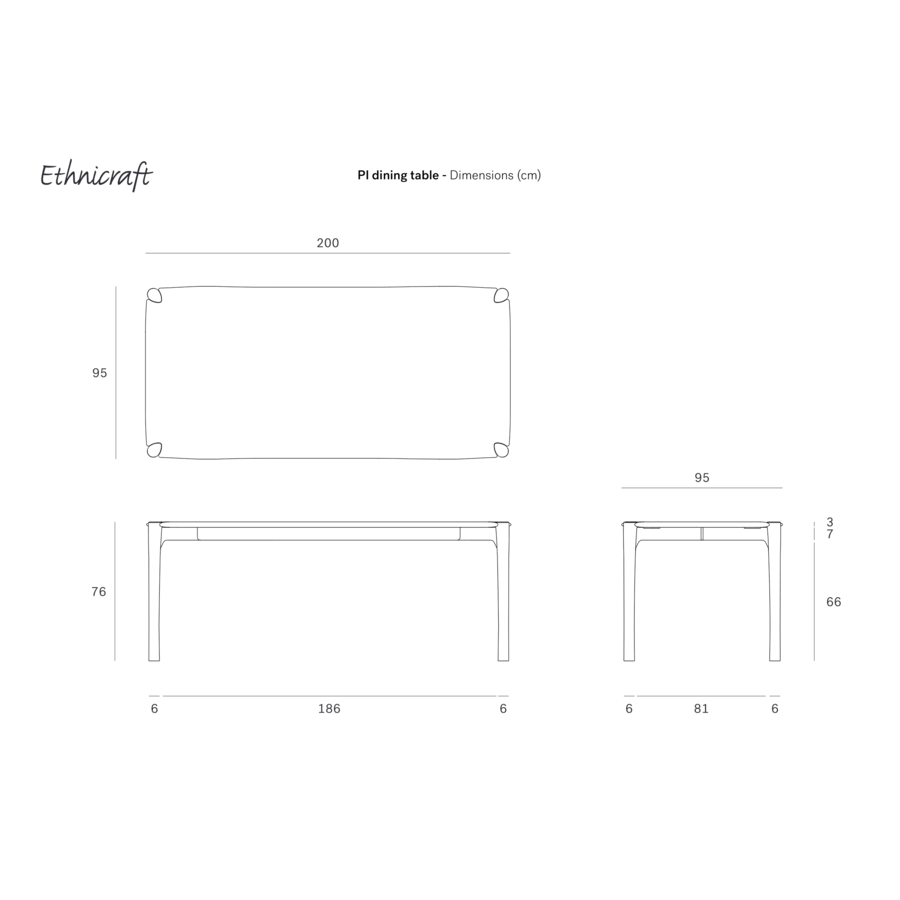 PI DINING TABLE - RECTANGULAR  79''' by Ethnicraft