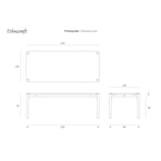 TABLE À DÎNER PI - RECTANGULAIRE - 94.5'' par Ethnicraft