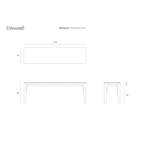 BANC BOK 49.5'' par Ethnicraft