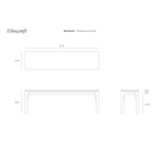 BANC BOK 57.5'' par Ethnicraft